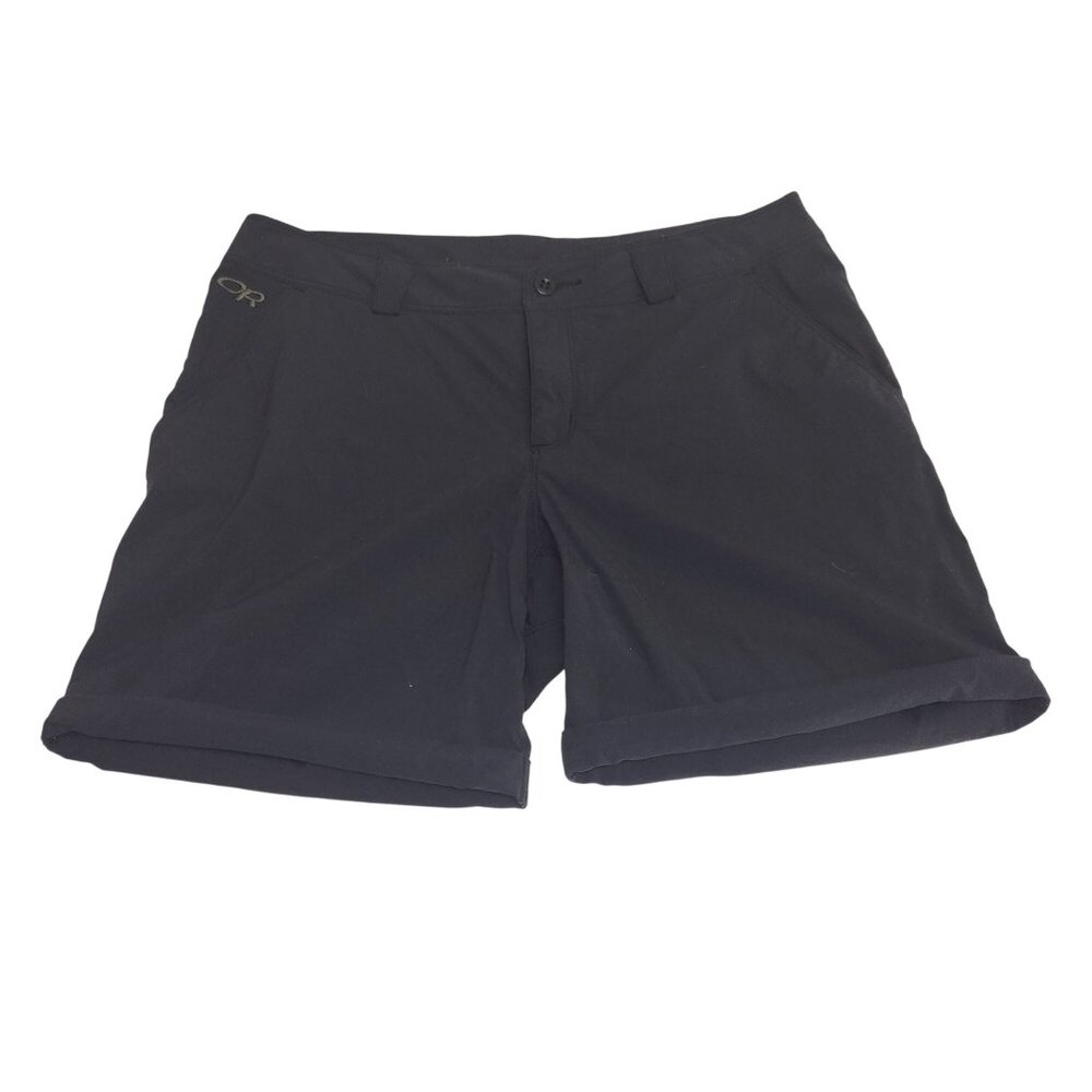 Outdoor Research Womens Black Nylon & Elastane Shorts Size 8 Buttoned Pockets